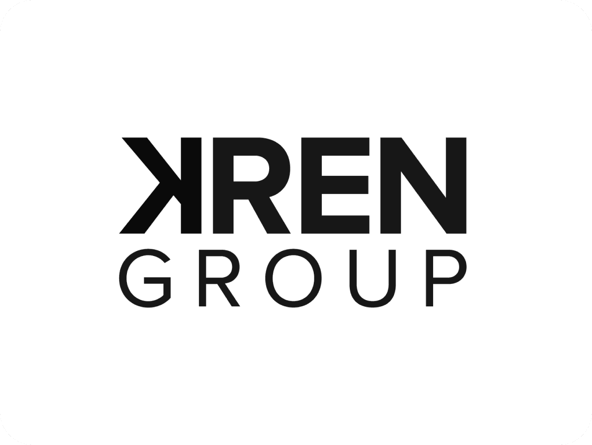 KREN GROUP logo, with the 'K' stylized as two overlapping triangles.