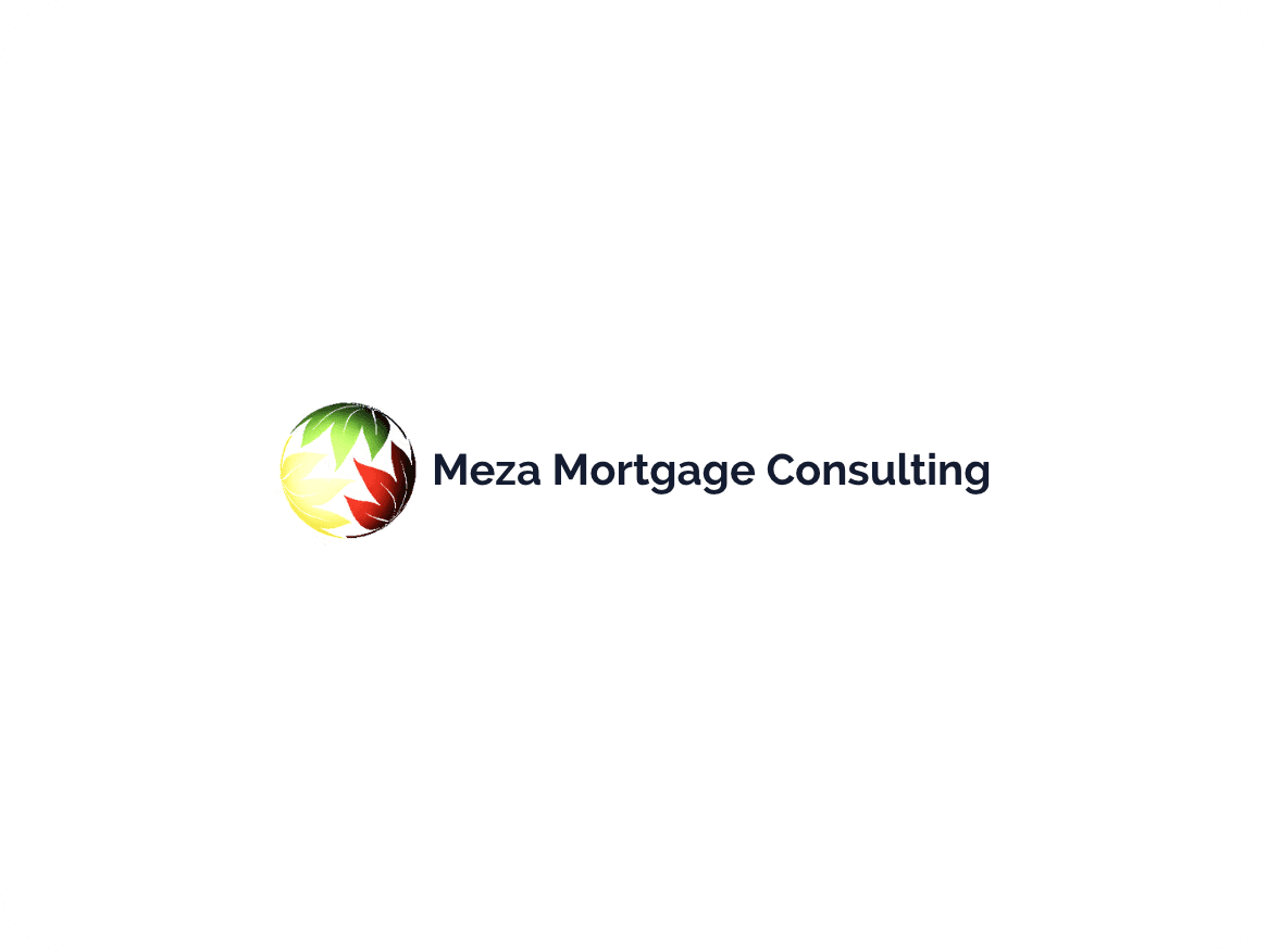 Meza Mortgage Consulting logo featuring a sphere with colorful leaves.