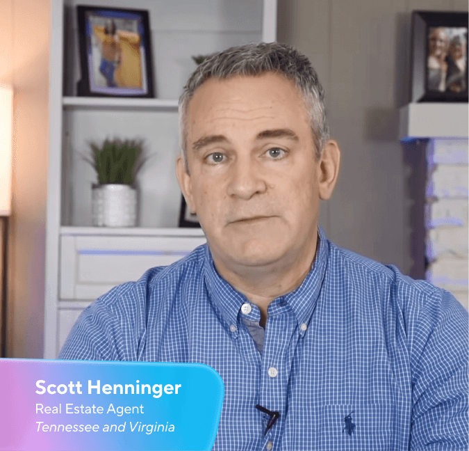 A man identified as Scott Henninger, a real estate agent in Tennessee and Virginia.