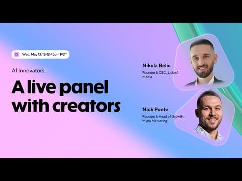 AI Innovators: A live panel with creators